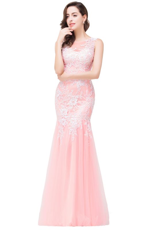 Long Lace Mermaid Sleeveless Maxi Prom Dress