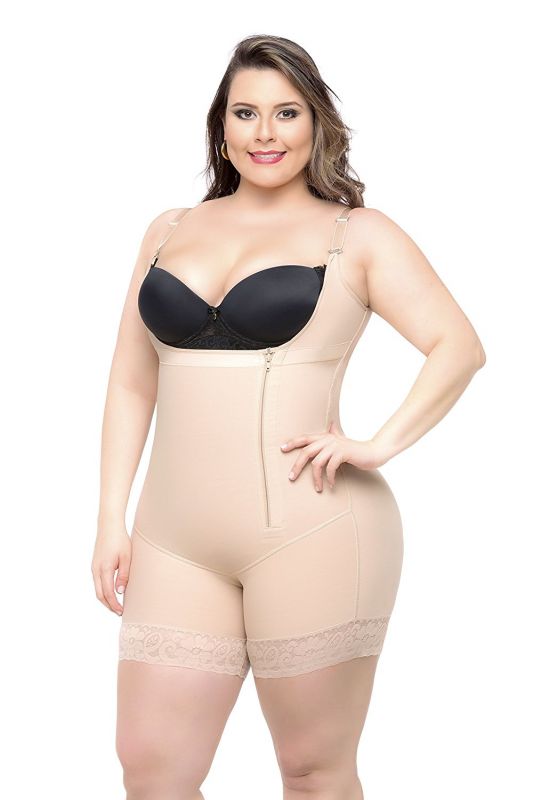 Chinlon&Polyester Front Closure Women's Camisoles Shapewear with Lace