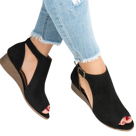 New Adjustable Buckle Casual Wedges Summer Sandals