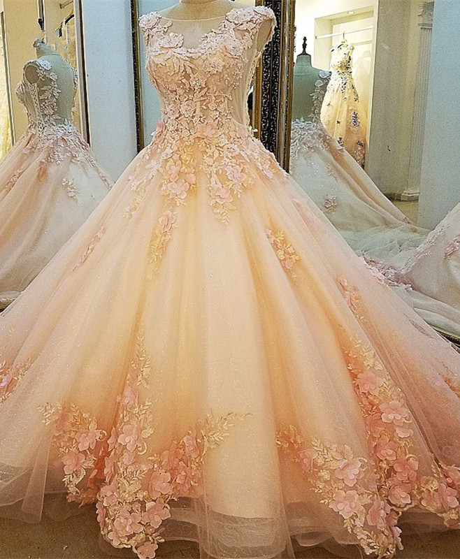 Elegant Bateau Sleeveless A Line Floor-length Beading Lace Appliques Prom Dress