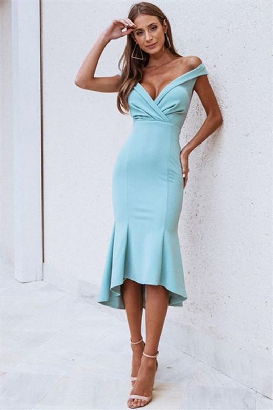 Chic Off-The-Shoulder Sleeveless Sexy Mermaid Prom Dress