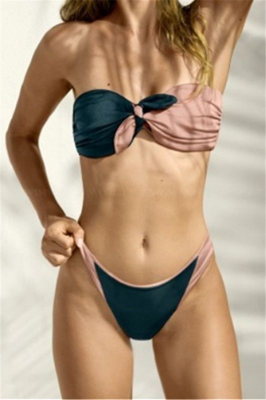 Sexy Strapless Bikini-Sets mit zwei Farben