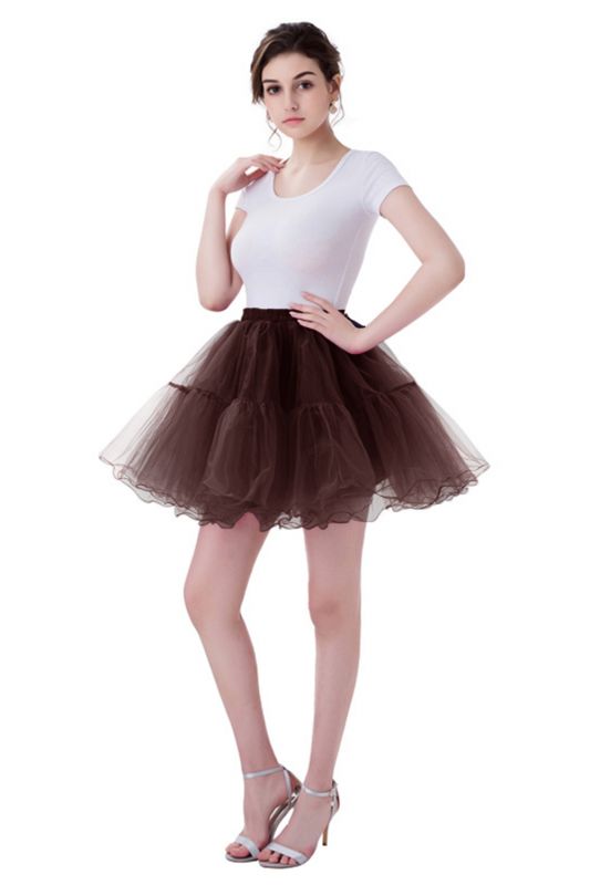 Brilliant Tulle Mini Short A-line Skirts | Elastic Women's Skirts