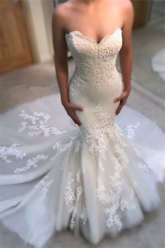 Robes de mariée sirène modeste chérie | Robe de mariée