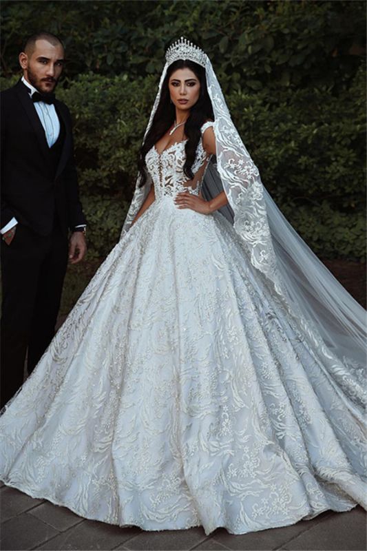 Correas de encaje elegantes vestidos de novia | 2021 lujo espalda abierta sin mangas vestidos de novia