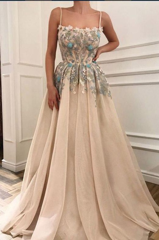Glamour bretelles spaghetti une ligne robe longue robe de soirée de bal