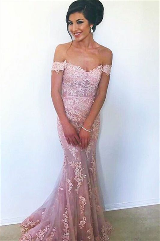 Elegant Off-the-Shoulder Evening Dress |Mermaid Prom Dress