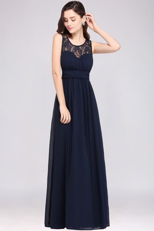 Juwel lange Mantel Chiffon bodenlangen Spitze ärmelloses Sexy Abendkleid