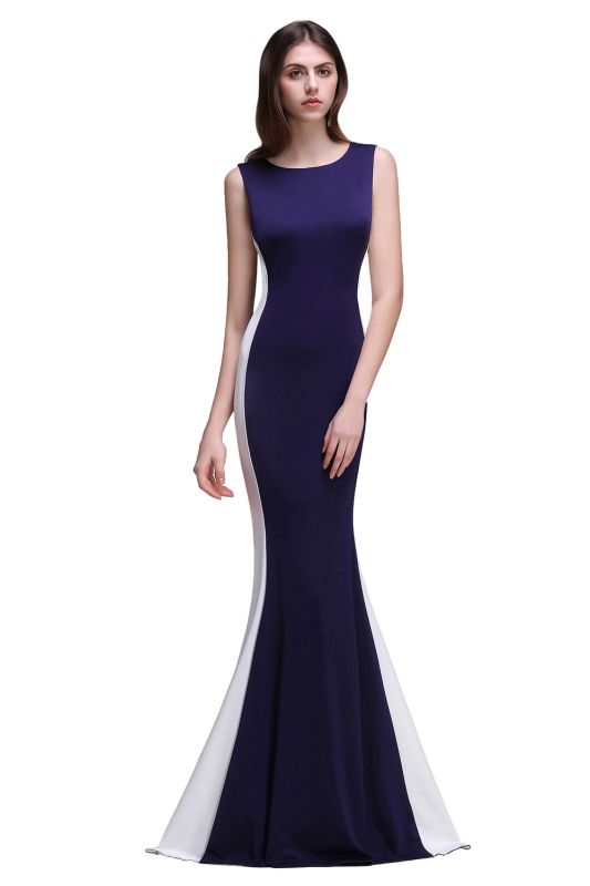 CAMILA | Mermaid Long Dark Navy Simple Prom Gowns