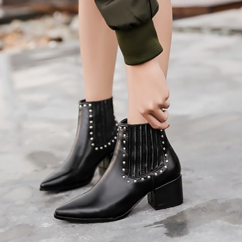 Chunky Heel Daily Pointed Toe Elegant Boots