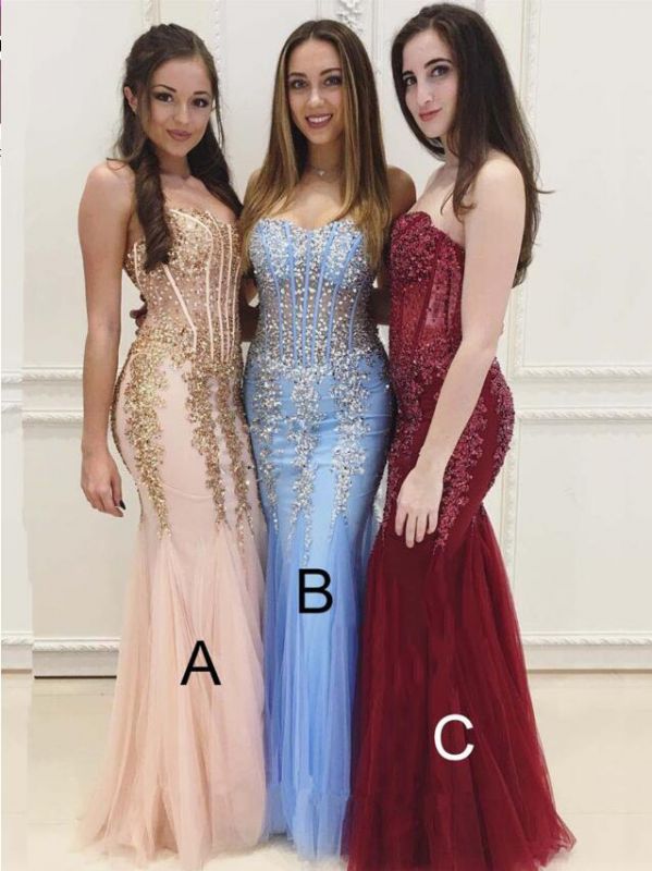 Mermaid Beads Sweetheart Prom Dress | 2021 Floor-Length Evening Gown