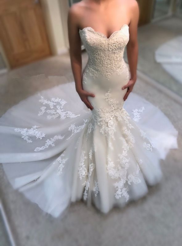 Modest Sweetheart Mermaid Wedding Dresses | Bridal Dress