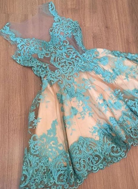 Vestidos de fiesta de una línea sexy | Vestidos de cóctel sin mangas con cuello en V de encaje