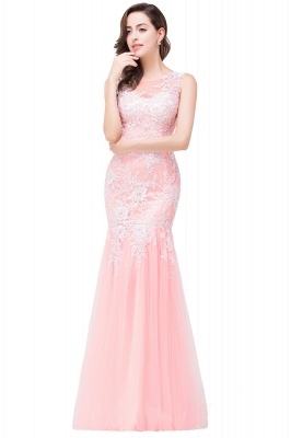Long Lace Mermaid Sleeveless Maxi Prom Dress_6