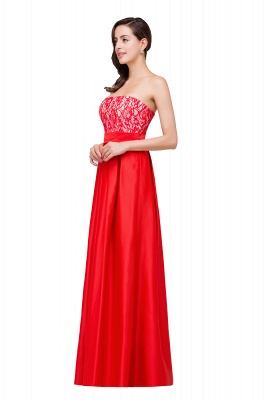 EVERLY | A-line Sleeveless Sweetheart Floor-Length Red Chiffon Prom Dresses_4