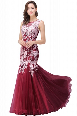 Long Lace Mermaid Sleeveless Maxi Prom Dress_2