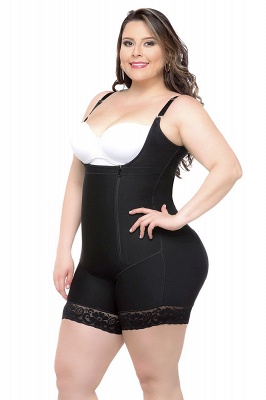 Chinlon&Polyester Front Closure Women's Camisoles Shapewear with Lace_5