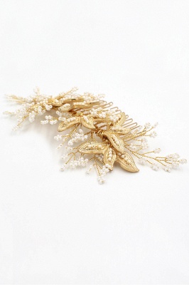 Beautiful Alloy Daily Wear Combs-Barrettes Headpiece with Imitation Pearls_9