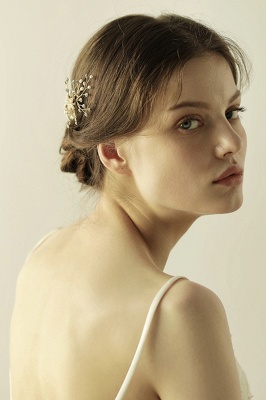 Magnifique alliage & strass mariage Combs-Barrettes Headpiece avec perles d'imitation_6