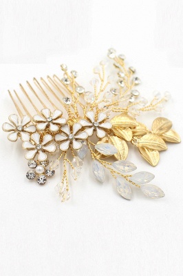 Alliage élégant et strass usure quotidienne coiffes Combs-Barrettes avec cristal_8