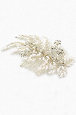 glamouröse Legierung Nachahmung Perlen Besondere Anlässe Kämme-Haarspangen Headpiece mit Strass_10