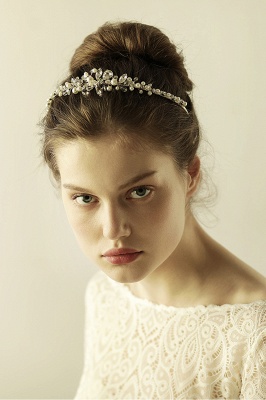 Elegant Alloy Imitation Pearls Special Occasion ＆Wedding Hairpins Headpiece with Crystal Rhinestone_3