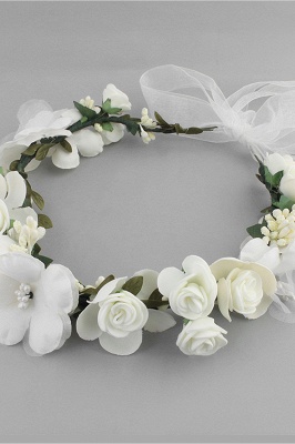 Flower Plastic Special Occasion Flower-Girl's-Headwear Headpiece with Imitation Pearls_5