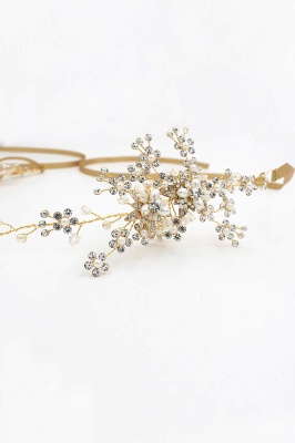 Beautiful Alloy＆Rhinestone Special Occasion Headbands Headpiece with Imitation Pearls_9