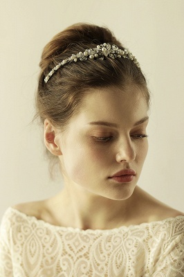 Elegant Alloy Imitation Pearls Special Occasion ＆Wedding Hairpins Headpiece with Crystal Rhinestone_7