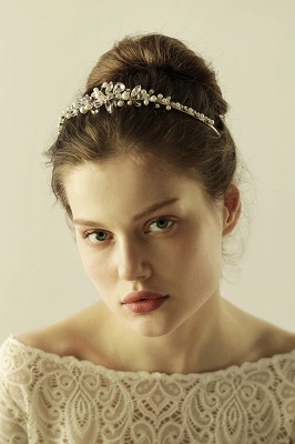 Elegant Alloy Imitation Pearls Special Occasion ＆Wedding Hairpins Headpiece with Crystal Rhinestone_8
