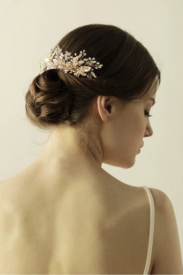 Beautiful Alloy Daily Wear Combs-Barrettes Headpiece with Imitation Pearls_6