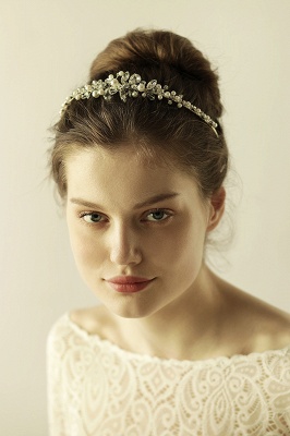Elegant Alloy Imitation Pearls Special Occasion ＆Wedding Hairpins Headpiece with Crystal Rhinestone_2