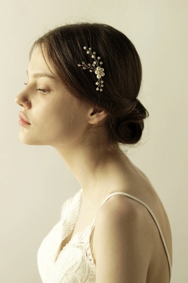 Cute Alloy Daily Wear Hairpins Headpiece with Imitation Pearls_6