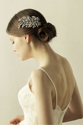 glamouröse Legierung Nachahmung Perlen Besondere Anlässe Kämme-Haarspangen Headpiece mit Strass_3