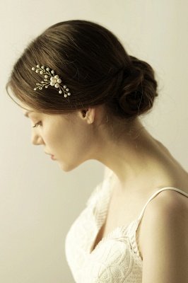 Cute Alloy Daily Wear Hairpins Headpiece with Imitation Pearls