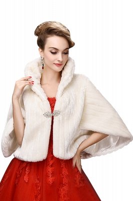 Elegant Warm Tulle  Ivory Half-Sleeves Casual Wraps with Crystal