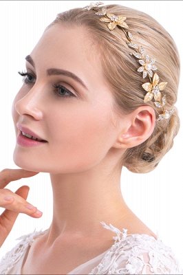 Floral Alloy & Nachahmung Pearls Daily Wear Haarnadel Kopfschmuck mit Strass_1