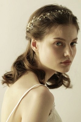 Beautiful Alloy＆Rhinestone Special Occasion Headbands Headpiece with Imitation Pearls_1