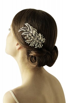 glamour Alloy Imitation Perles Occasion spéciale Combs-Barrettes Headpiece avec strass_5