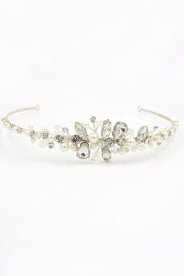 Aleación elegante perlas de imitación Ocasión especial y horquillas boda Celada con diamantes de imitación de cristal_9