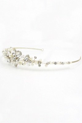 Aleación elegante perlas de imitación Ocasión especial y horquillas boda Celada con diamantes de imitación de cristal_10