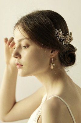 Luxury glamourous Alloy＆Rhinestone Special Occasion ＆Wedding Headbands Headpiece with Imitation Pearls_2