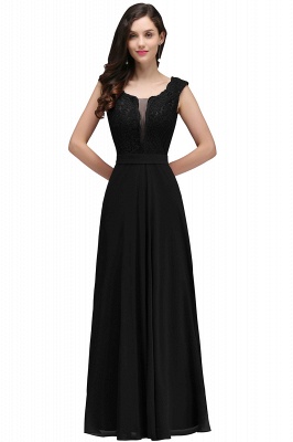 CORINNE | A-line Floor-length Lace Burgundy Elegant Prom Dress_5