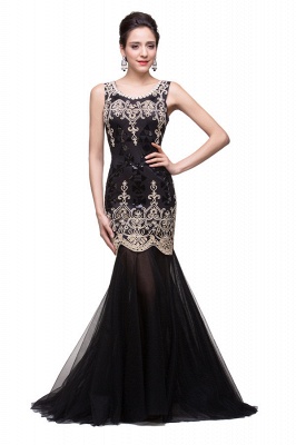 GIOVANNA | Mermaid Scoop Sweep-length Black Formal Dresses With Sequins_1