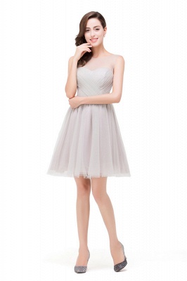 HARLOW | Elegant A-line Crew Mini Silver Bridesmaid Dresses With Ruffle_7