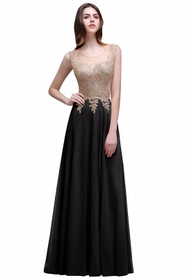 ALAYNA | Sheath Jewel Long Chiffon Evening Dresses With Applique_3