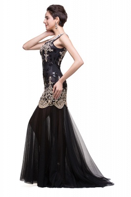 GIOVANNA | Mermaid Scoop Sweep-length Black Formal Dresses With Sequins_6