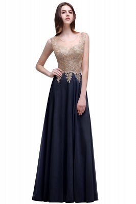ALAYNA | Sheath Jewel Long Chiffon Evening Dresses With Applique_2