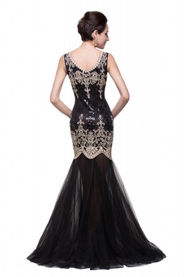 GIOVANNA | Mermaid Scoop Sweep-length Black Formal Dresses With Sequins_7