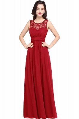 Juwel lange Mantel Chiffon bodenlangen Spitze ärmelloses Sexy Abendkleid_1